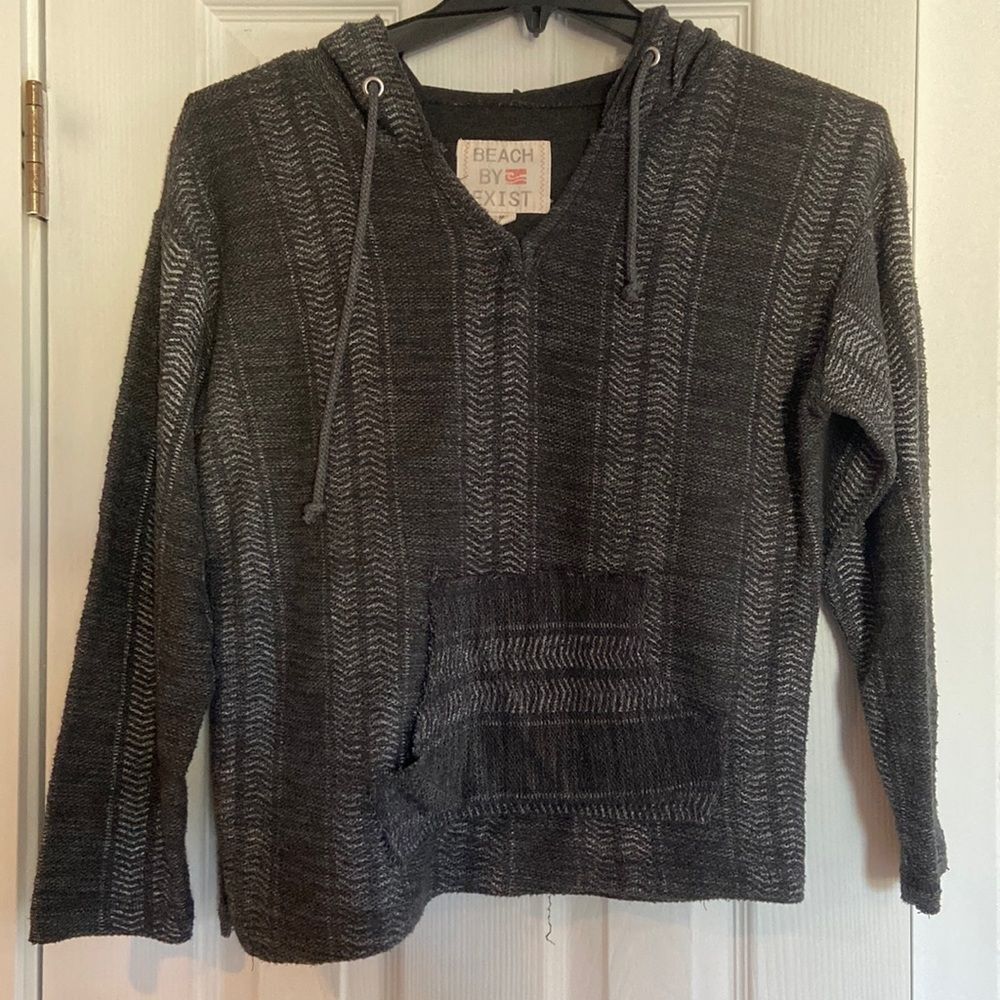 Beach by Exist medium grey lightweight hoodie